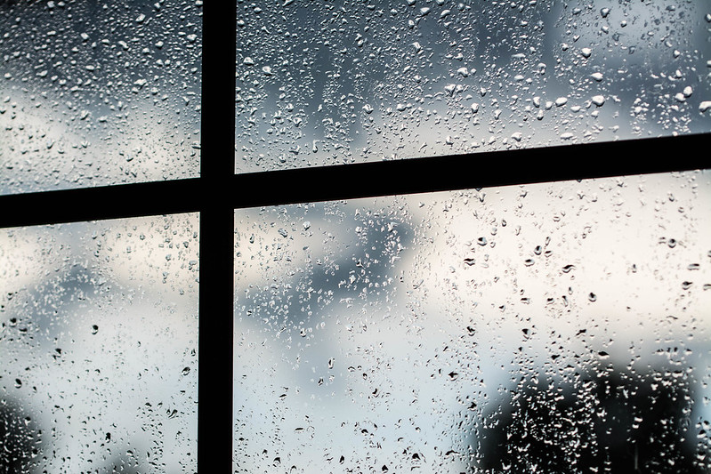 Rainy Day rain on a glass window